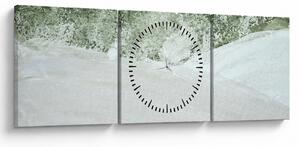 Obraz - Abstrakcja pędzle (z zegarem) (90x30 cm)