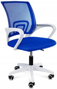 Niebieski fotel obrotowy do biurka - Azon 3X