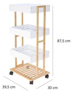 Regał TRENDS4YOU 39.5 x 30 x 87.5 cm Biały