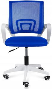 Niebieski fotel obrotowy do biurka - Azon 3X