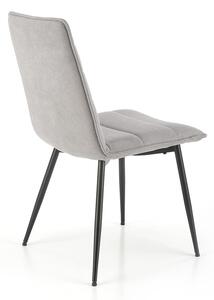 Szare tapicerowane krzesło pikowane - Zifo