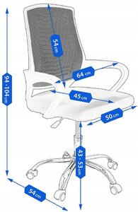 Jasnoniebieski fotel obrotowy do komputera - Roso