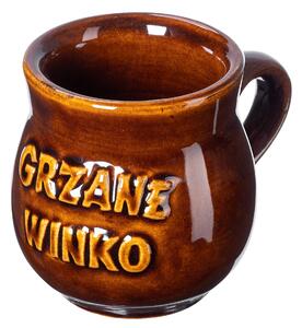 Kubek kamionkowy z uchem Olympia 0.25L z napisem 
