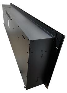 Kominek elektryczny ścienny 3D ElectricSun PAULA XS czarny szkło, naścienny, podłogowy lub wbudowane, z dźwiękiem, 10 kolory, z aplikacją, L102xH45x16