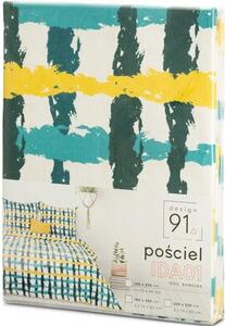 Pościel EUROFIRANY Design 91 Ida 220 X 200 cm Biało-turkusowy