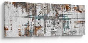 Obraz - Abstrakcyjne pociągnięcia (z zegarem) (90x30 cm)