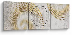 Obraz - Betonowy wzór (z zegarem) (90x30 cm)