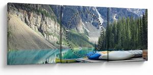 Obraz - Moraine Lake (z zegarem) (90x30 cm)