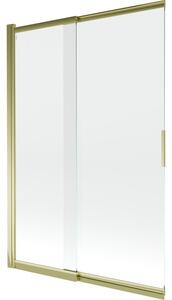 Mexen Fox parawan nawannowy 2-skrzydłowy przesuwny 120 x 150 cm, transparent, złoty - 891-120-002-50-00