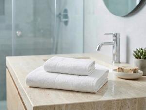 Zestaw ręczników CARRARA 1 szt. 60x100 cm i 1 szt. 40x55 cm 100% bawełna, biały