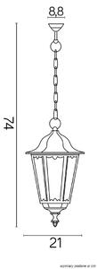 Lampy wiszące zewnętrzne Retro Midi K 1018/1/M Su-Ma