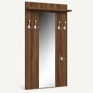 Wieszak z lustrem ścienny 80 cm na ubrania, do przedpokoju | ArtD Home