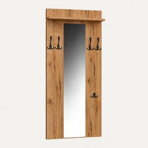 Wieszak z lustrem ścienny 60 cm na ubrania, do przedpokoju | ArtD Home