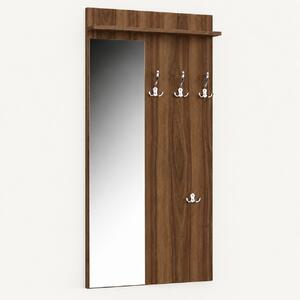Wieszak z lustrem ścienny 80 cm na ubrania, do przedpokoju | ArtD Home