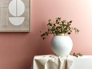 Wazon ceramiczny dekoracyjny salon home office minimalistyczny biały Lauri Beliani