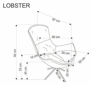 Fotel obrotowy LOBSTER beÅ¼owy