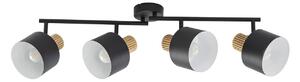Lampa Sufitowa Lindby, Lenja, ściemnialny, czarny, salon, metal, nowoczesny