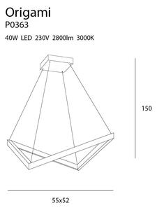 Lampa Wisząca Mała Origami P0363 Maxlight