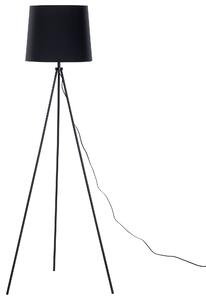 Lampa stojąca czarna metalowa na trójnogu z abażurem 149 cm Sambra Beliani