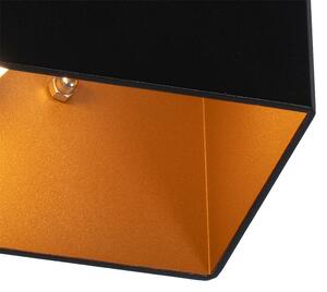 Designerska lampa ścienna czarna ze złotem - Alone S Oswietlenie wewnetrzne