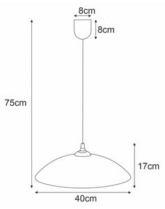 Minimalistyczna szklana lampa wisząca - S923-Safi
