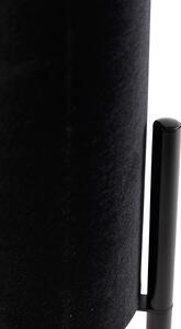 Designerska lampa stołowa czarna klosz welurowy czarno-złoty - Rich Oswietlenie wewnetrzne