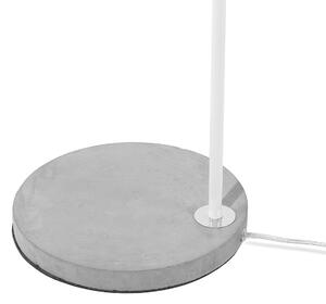 Lampa stojąca biała nowoczesna regulowane ramię betonowa podstawa 165 cm Chanza Beliani