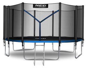 Trampolina ogrodowa 465cm 15ft drabinka siatka zew. Neo-Sport