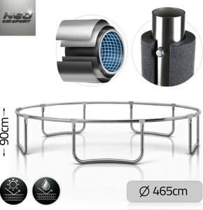 Trampolina ogrodowa 465cm 15ft drabinka siatka zew. Neo-Sport