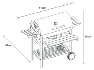 Grill węglowy VELACO VL19 Czarny