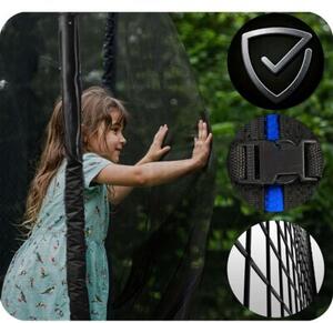 Trampolina ogrodowa 465cm 15ft drabinka siatka zew. Neo-Sport