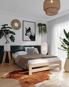 Drewniane łóżko w stylu skandynawskim 120x200 - Difo 3X