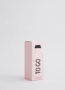 Jasnoróżowa butelka na wodę Design Letters To Go, 500 ml