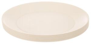 Talerze obiadowe płytkie plastikowe kremowe SANDY 23,5 cm 6 szt