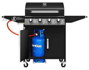 Grill ogrodowy gazowy KOLER Relish v2 Czarny 16 kW 66 x 40 cm