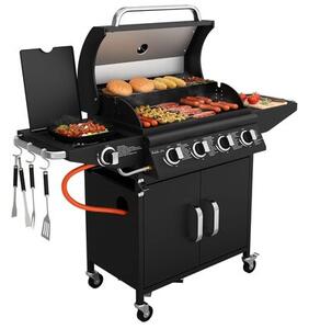 Grill ogrodowy gazowy KOLER Relish v2 Czarny 16 kW 66 x 40 cm