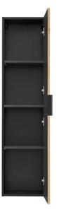 Szafka łazienkowa XILO BLACK WOTAN 80 35cm czarna/dąb