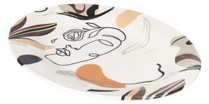Ceramiczny talerz do serwowania Villa d'Este Face to Grey, 45,5 x 33 cm