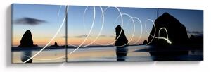 Obraz - plaża o zachodzie słońca (170x50 cm)