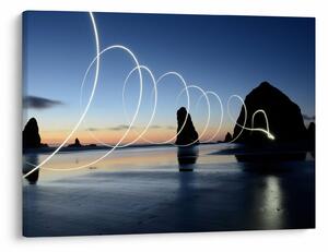 Obraz - plaża o zachodzie słońca (70x50 cm)