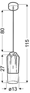 Tube Lampa Wisząca 13 1X60W E27 Miedziany