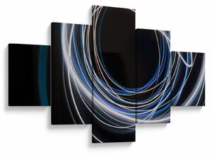 Obraz niebieskich linii (125x70 cm)