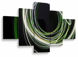 Obraz zielonych kresek (125x70 cm)