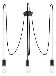 Czarna lampa wisząca 300x300 cm Spider – Sollux