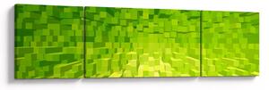 Obraz żółto-zielonych kostek (170x50 cm)
