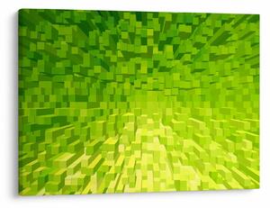 Obraz żółto-zielonych kostek (70x50 cm)