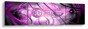 Obraz pięknej fioletowej abstrakcji (170x50 cm)