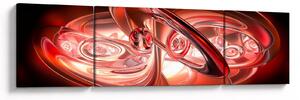 Obraz - czerwone kształty (170x50 cm)