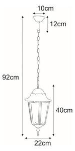 Lampa ogrodowa wisząca K-5006H CZARNY/ZŁOTY z serii LOZANA