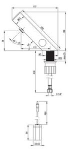 Bateria umywalkowa DEANTE Sense BQR-F29R Stal szczotkowana